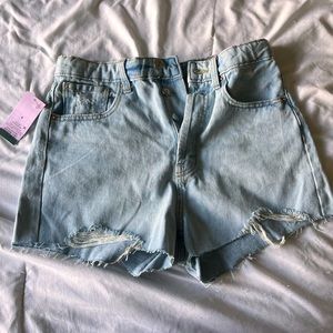 Light Blue Never Worn High Rise Shorts